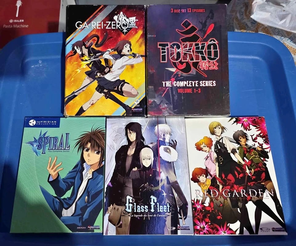 Anime DVD Bundle - Spiral, Red Garden, Glass Fleet, Tokko, Ga-Re