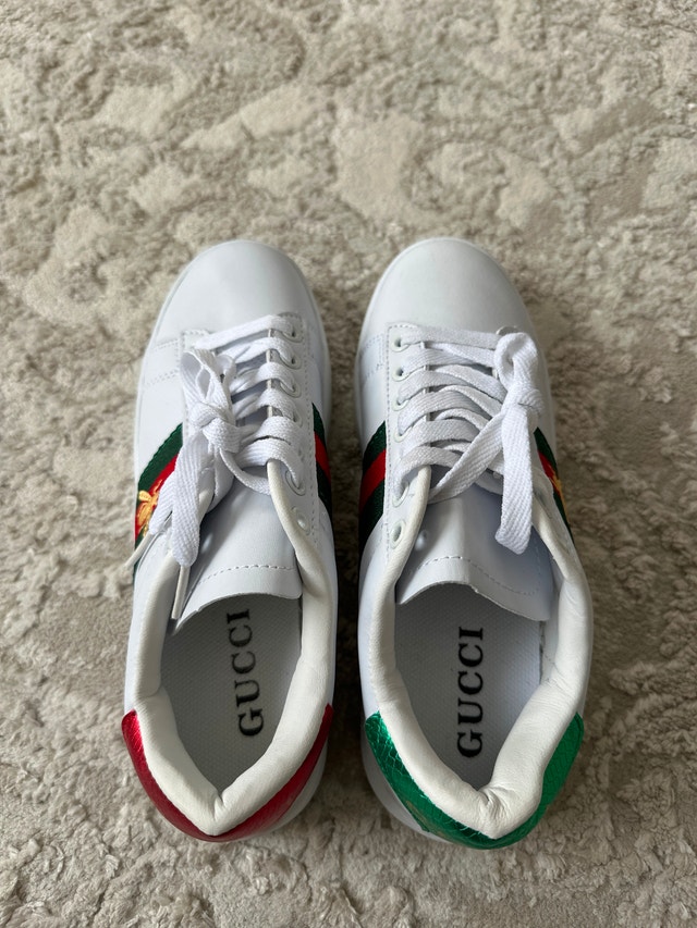 Gucci Ace Embroidered 'Bee' Sneakers, Size US 6 - photo 5