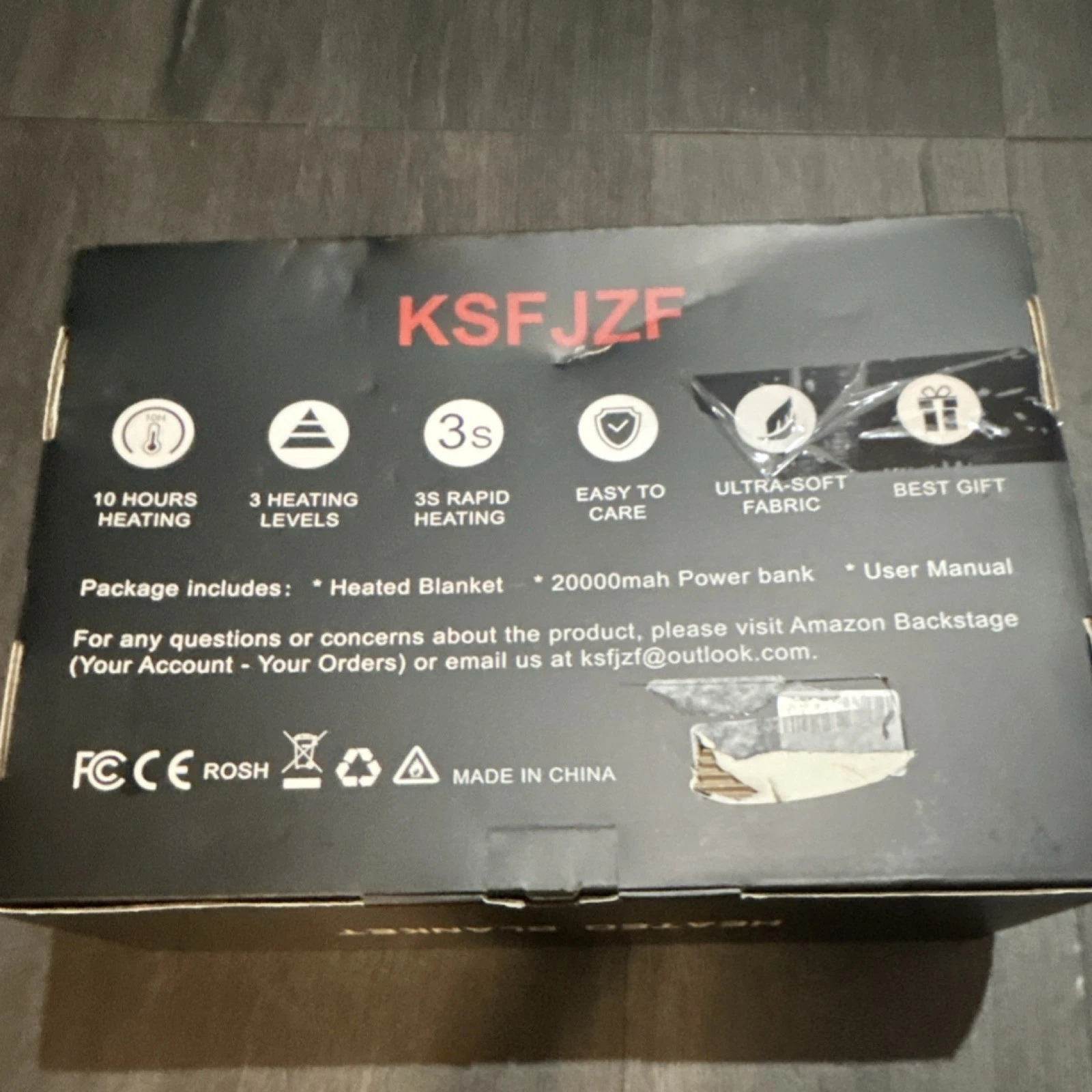 KSFZJ Heated Blanket - Ultra-Soft, 3 Heat Levels w/ Power Bank - photo 2