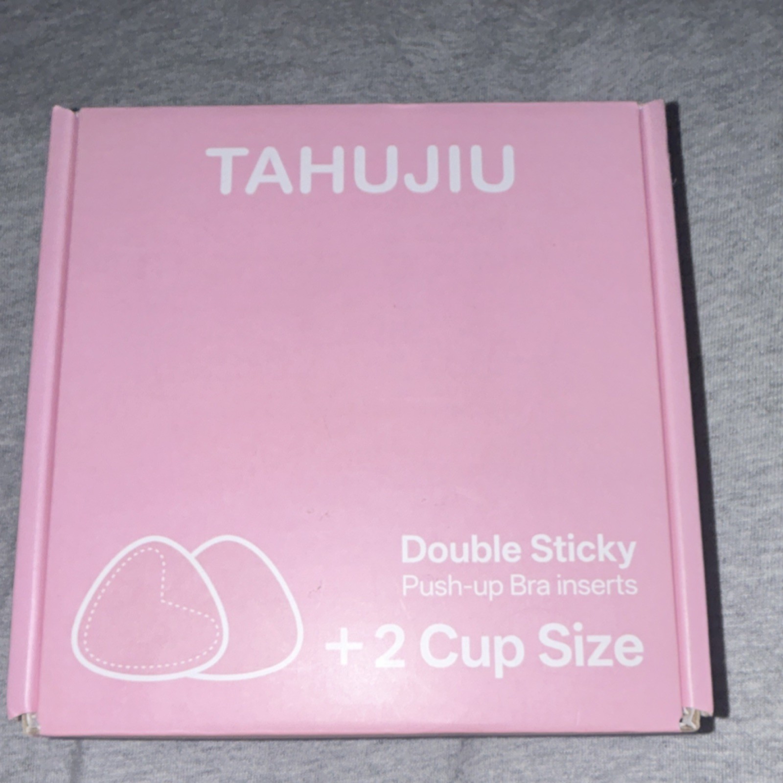 TAHUJIU Push-Up Self-Adhesive Bra Inserts +2 Cup Size Beige