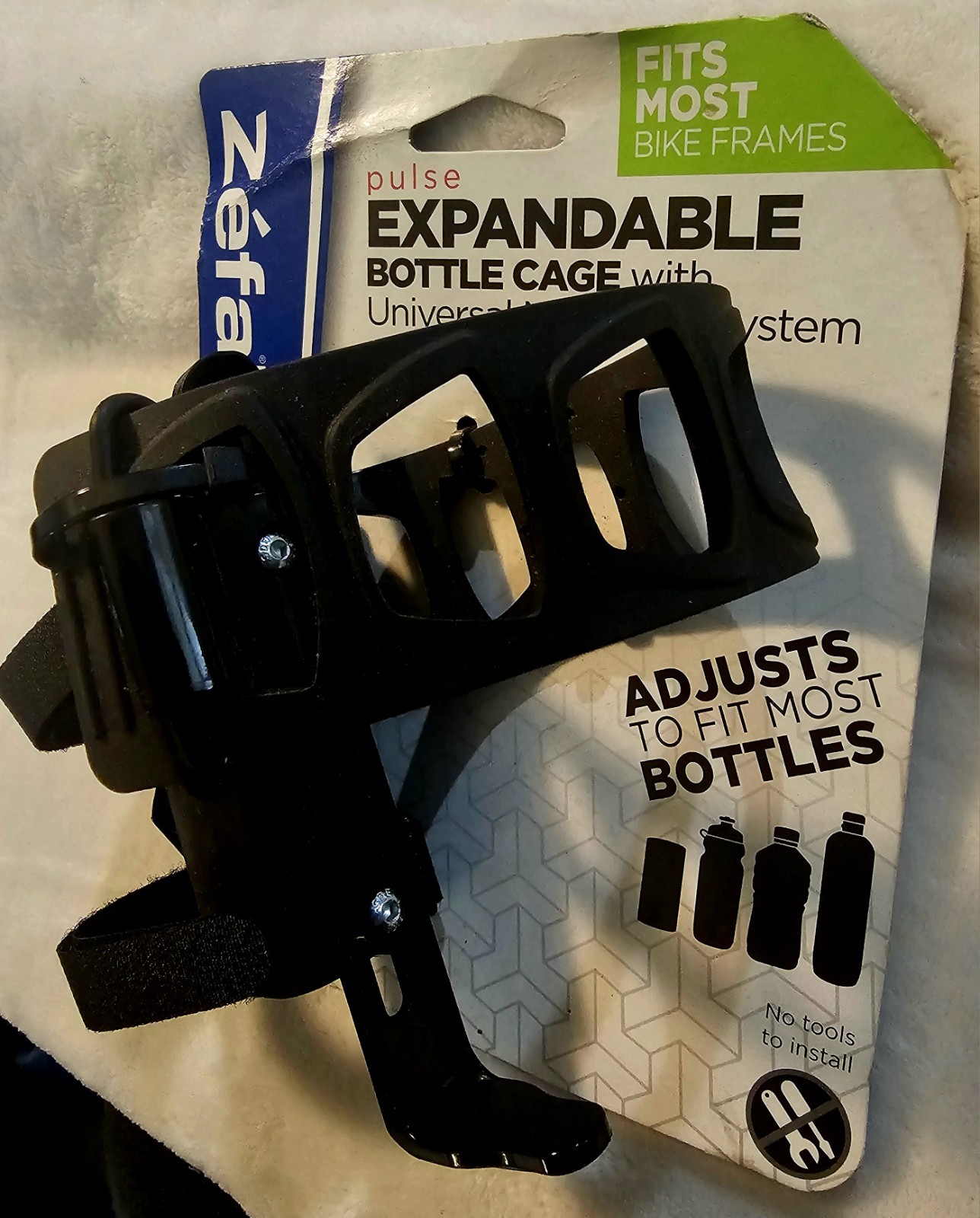 Zéfal Pulse Expandable Water Bottle Cage - Black - photo 2