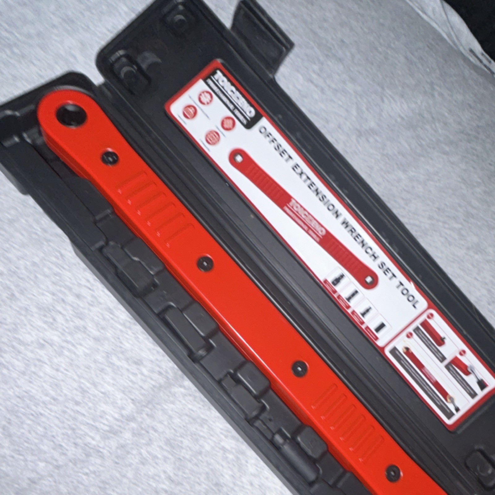 TOLCHENO 5 Piece Offset Extension Wrench Set, 1/4 3/8 1/2 in, Re - photo 3