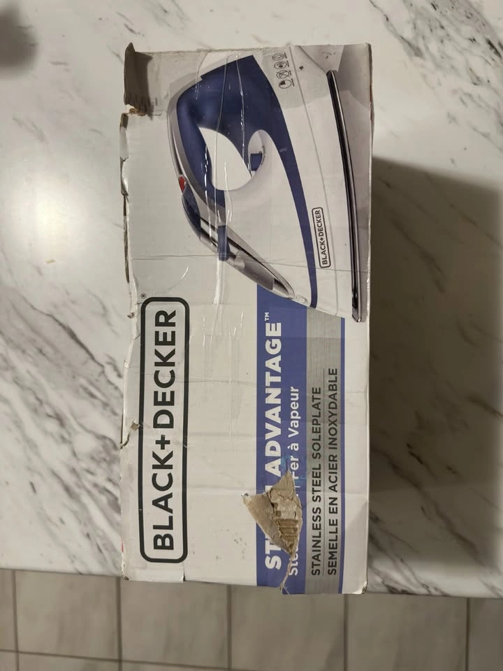 Black + Decker SteamAdvantager Steam Iron, Blue - photo 2