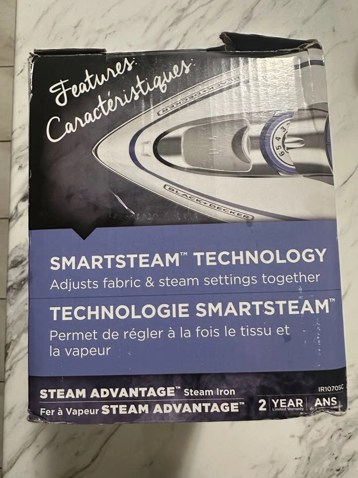 Black + Decker SteamAdvantager Steam Iron, Blue - photo 4