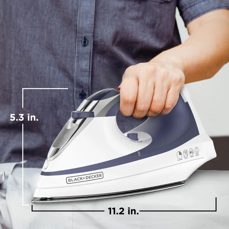 Black + Decker SteamAdvantager Steam Iron, Blue - photo 5