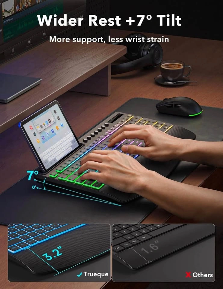 (New)4000mAh Rechargeable Wireless Keyboard and Mouse Combo - photo 3