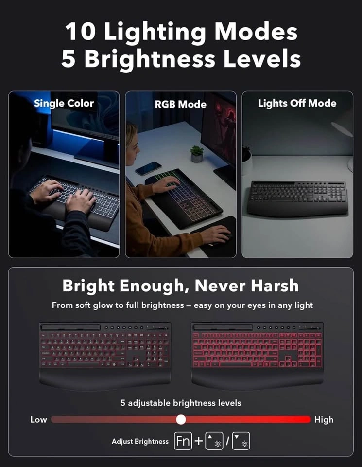 (New)4000mAh Rechargeable Wireless Keyboard and Mouse Combo - photo 4