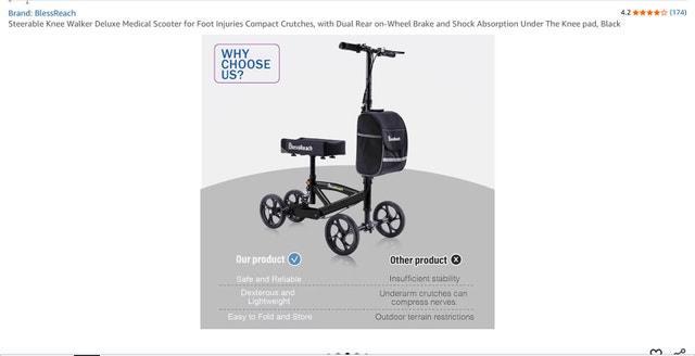NEW Knee Scooter Foldable - photo 2