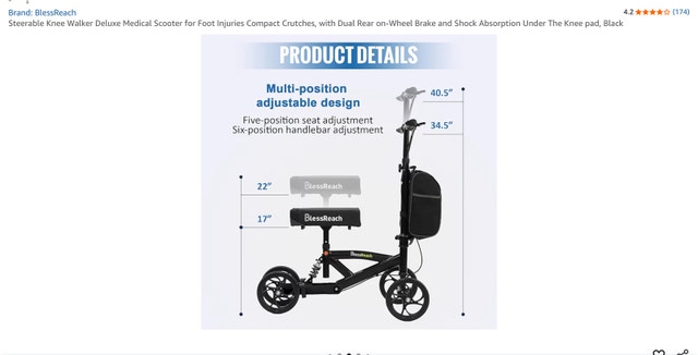 NEW Knee Scooter Foldable - photo 3