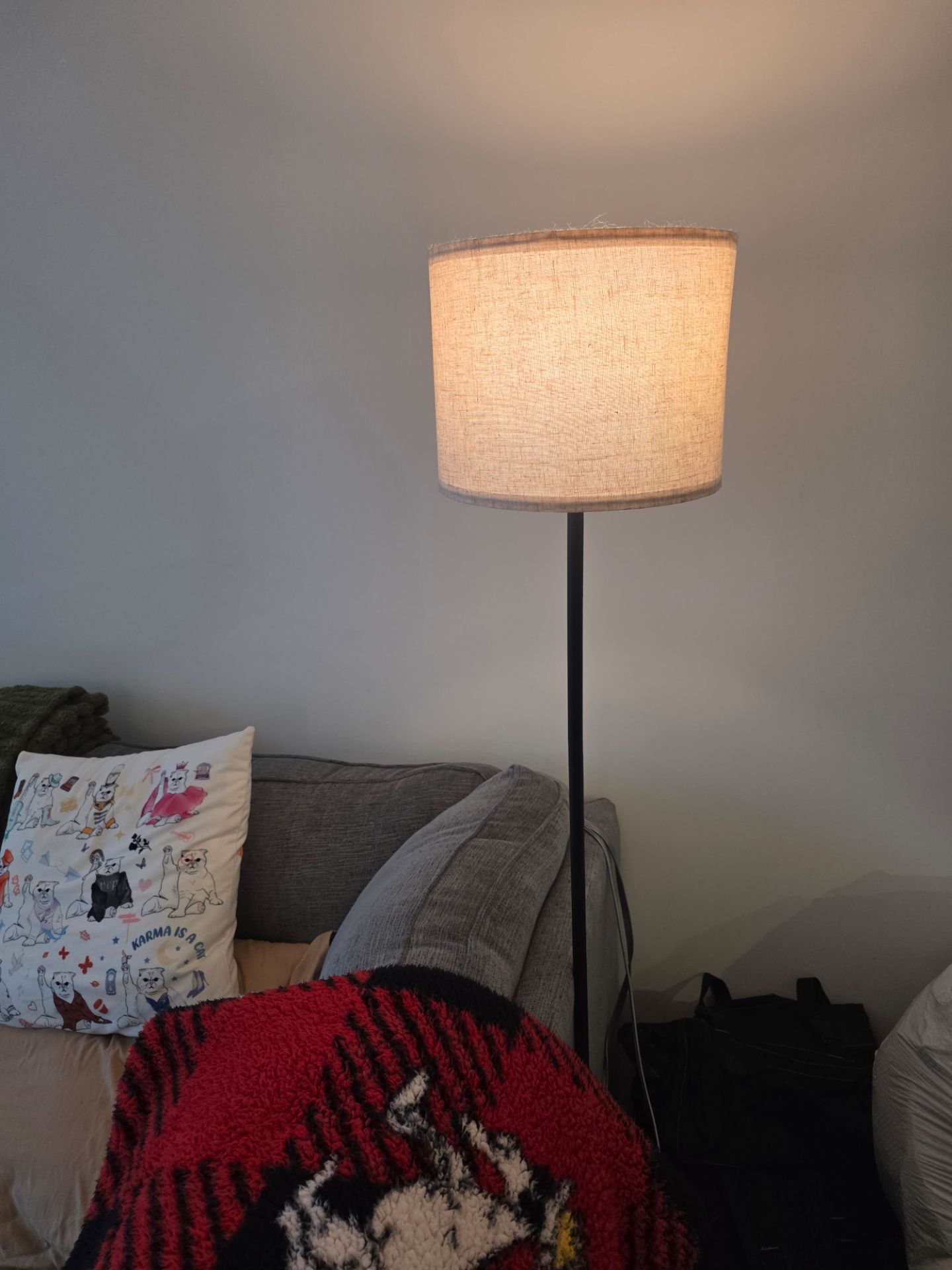 Three Matching Living Room/Bedroom Lamps - One Curved Two Straig