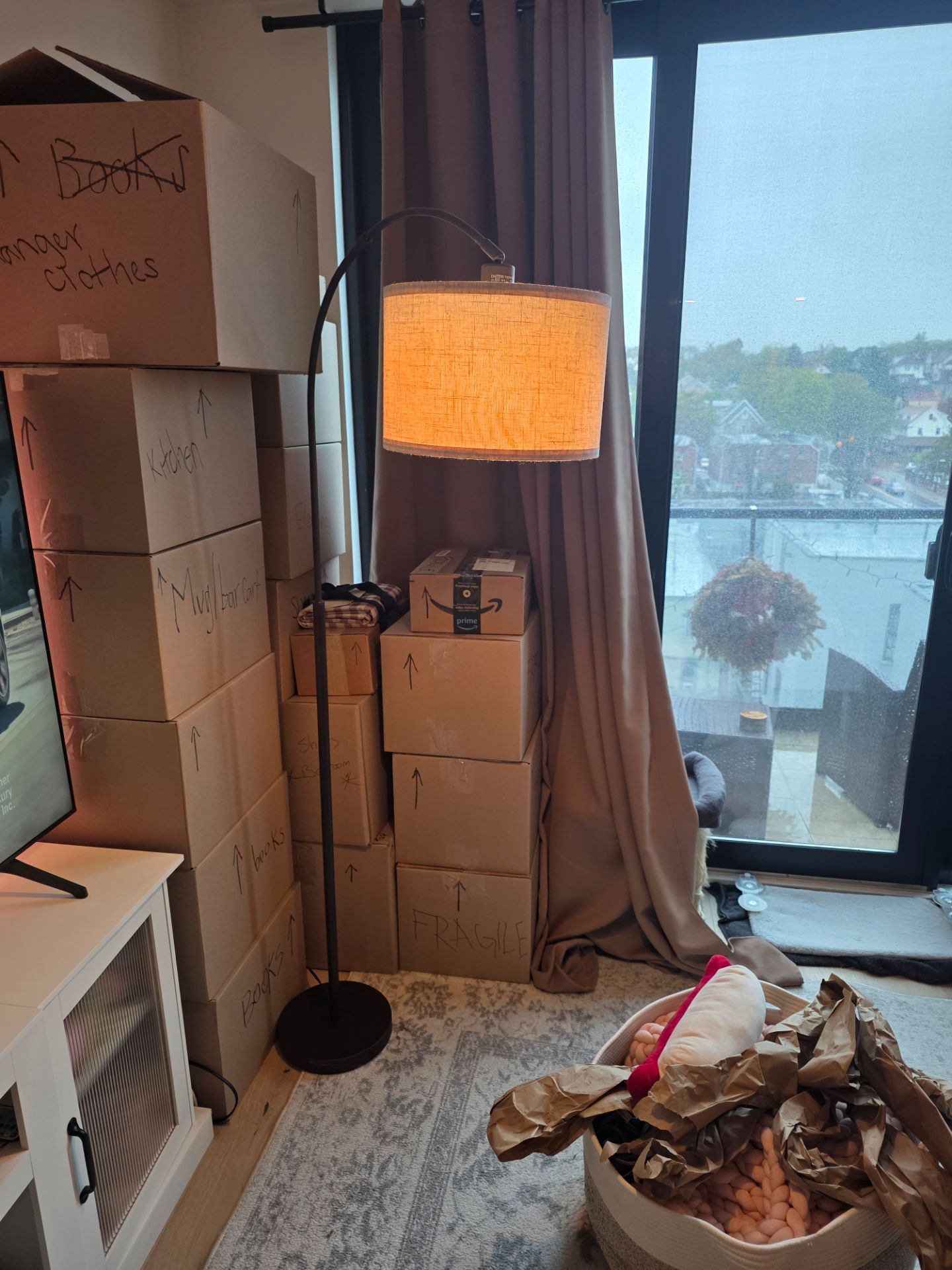 Three Matching Living Room/Bedroom Lamps - One Curved Two Straig - photo 2