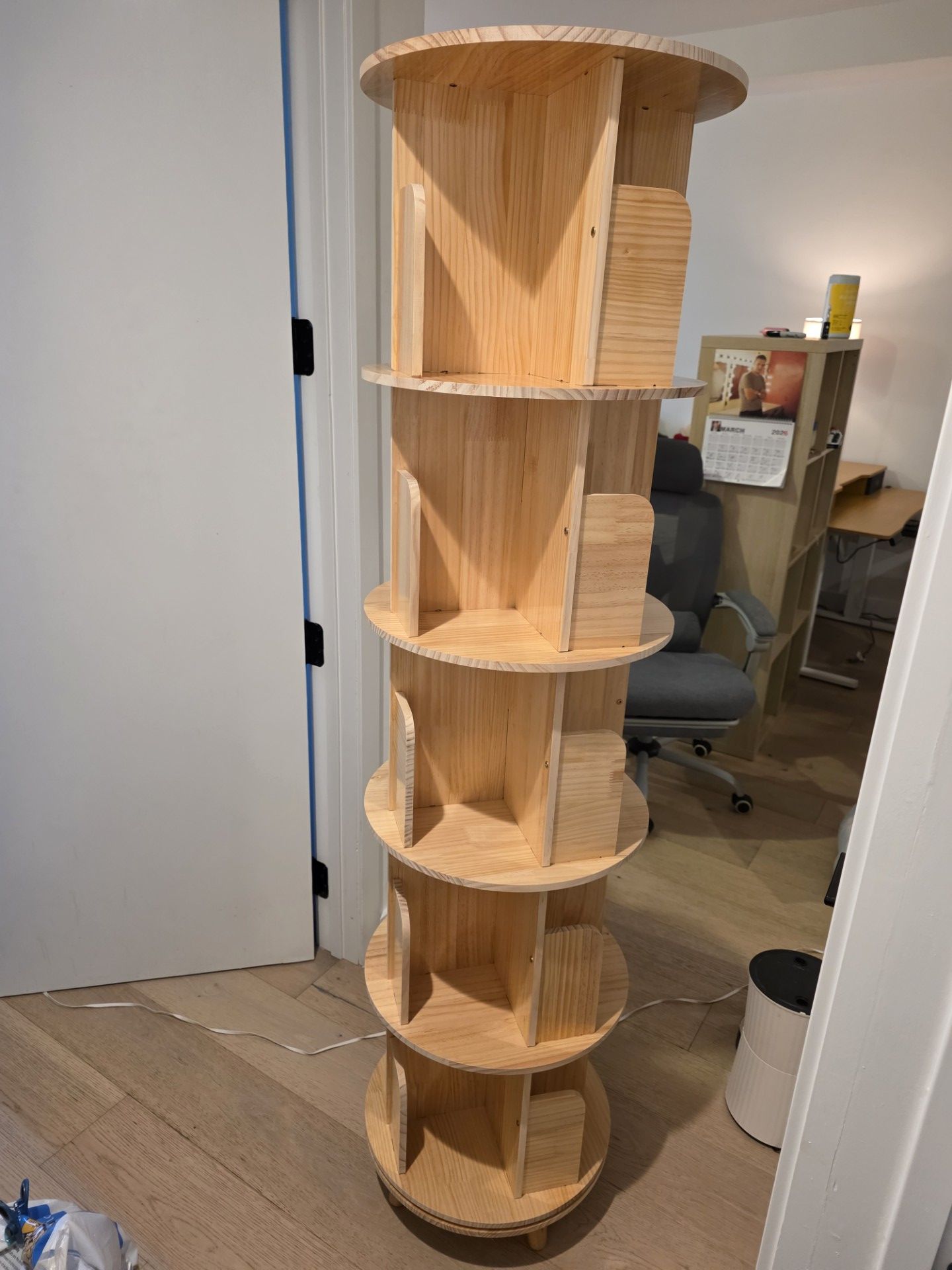 Rotating Bookshelf Tower - $75