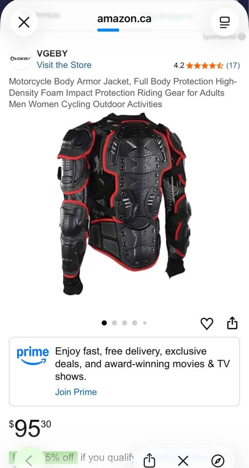 Motorcycle Body Armor Jacket - photo 2