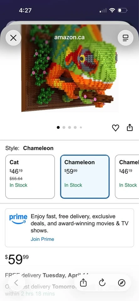 Chameleon Lego Wall Art - photo 2