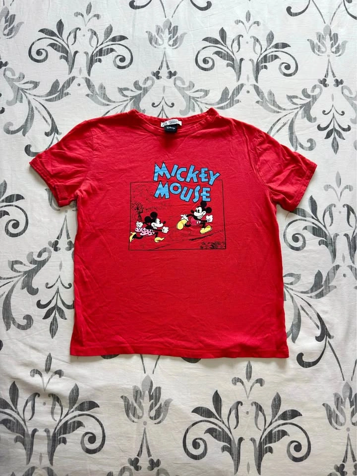 Zara Mickey Mouse Red Tee
