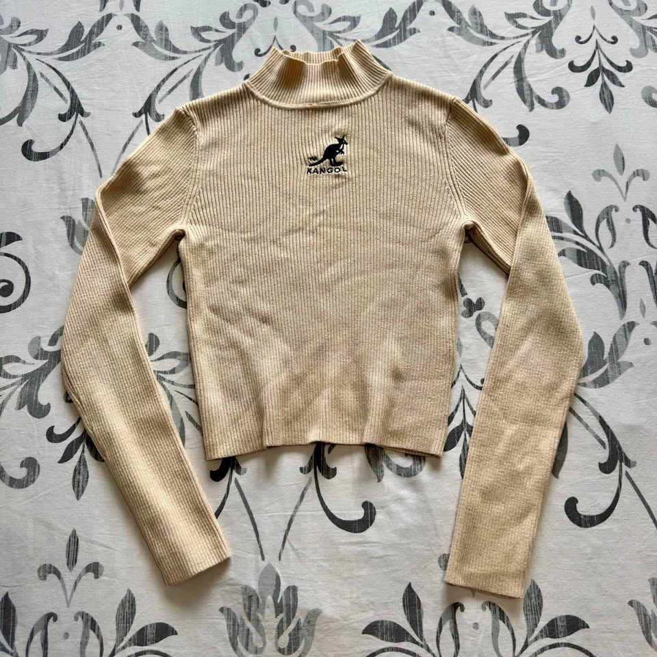 Kangol Beige Long Sleeve Turtle Neck