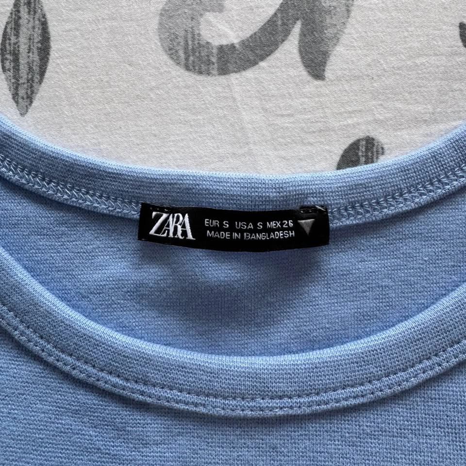 Zara Blue Cropped Tee - photo 2
