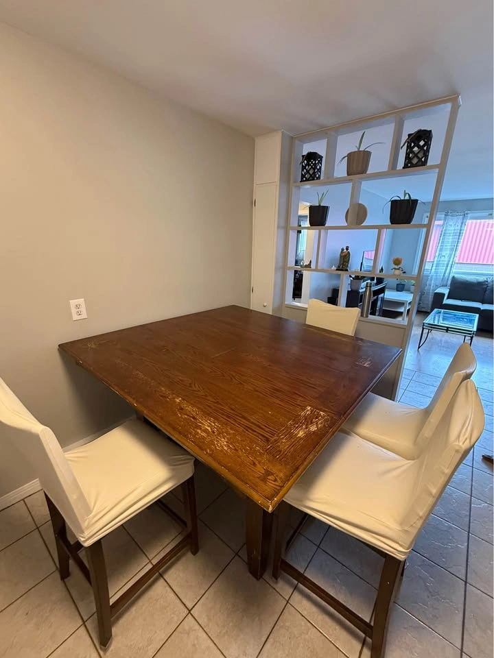 Extendable Leaf Dining Table with 2 Chairs - photo 2