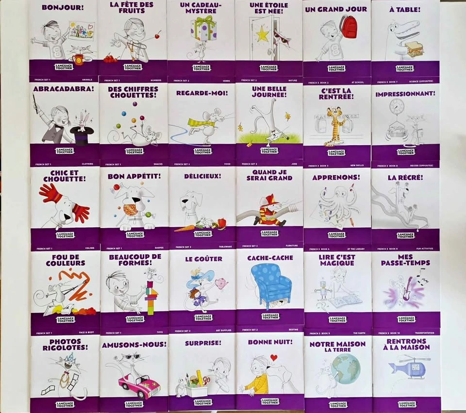 [New] French for Kids Readers (30 books) + Flashcards (100)