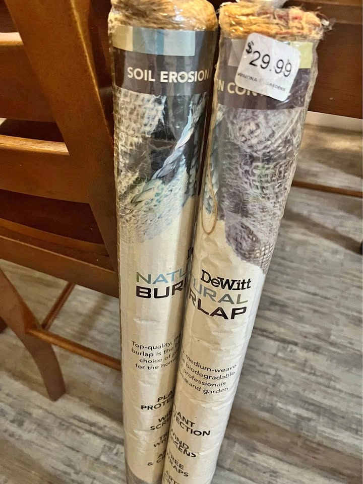 Two rolls of burlap