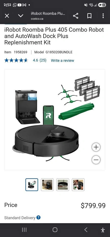 Brand New Factory Sealed - Irobot - Roomba Plus 405 Autowash