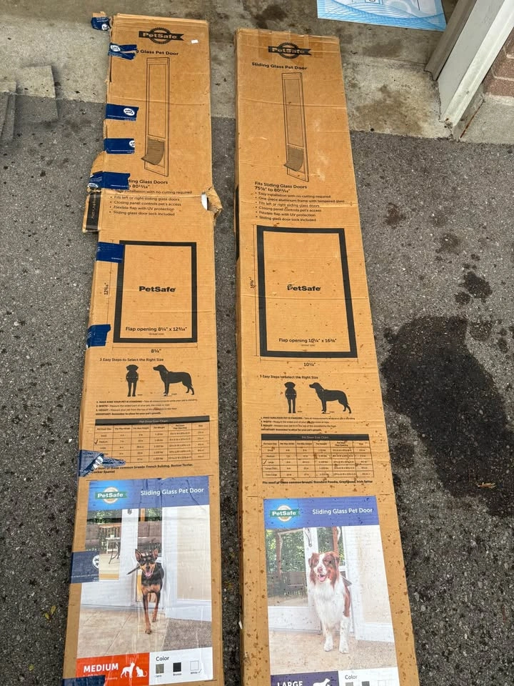 PetSafe Sliding Glass Pet Doors (Medium + Large) - 2 Sets - photo 3