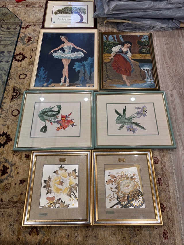 7 Vintage Framed Wall Art Set - photo 2