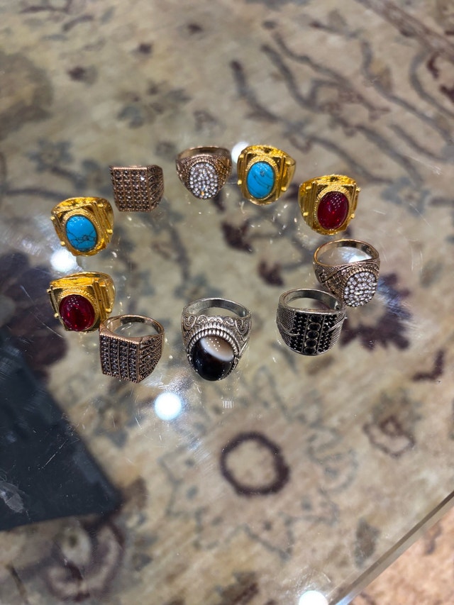 Set of 10 Men's Statement Rings - photo 2