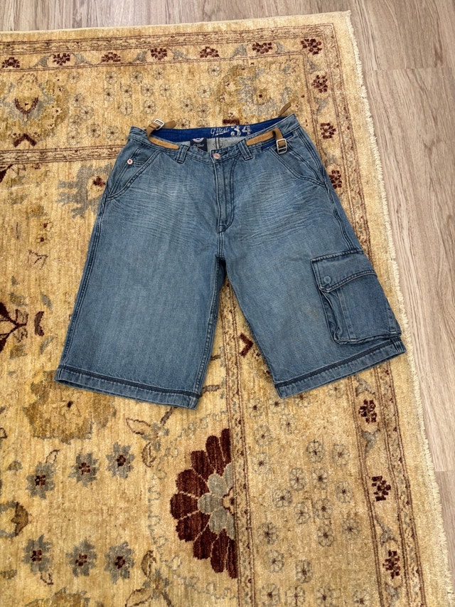 Men's G Unit Denim Cargo Shorts - Size 34