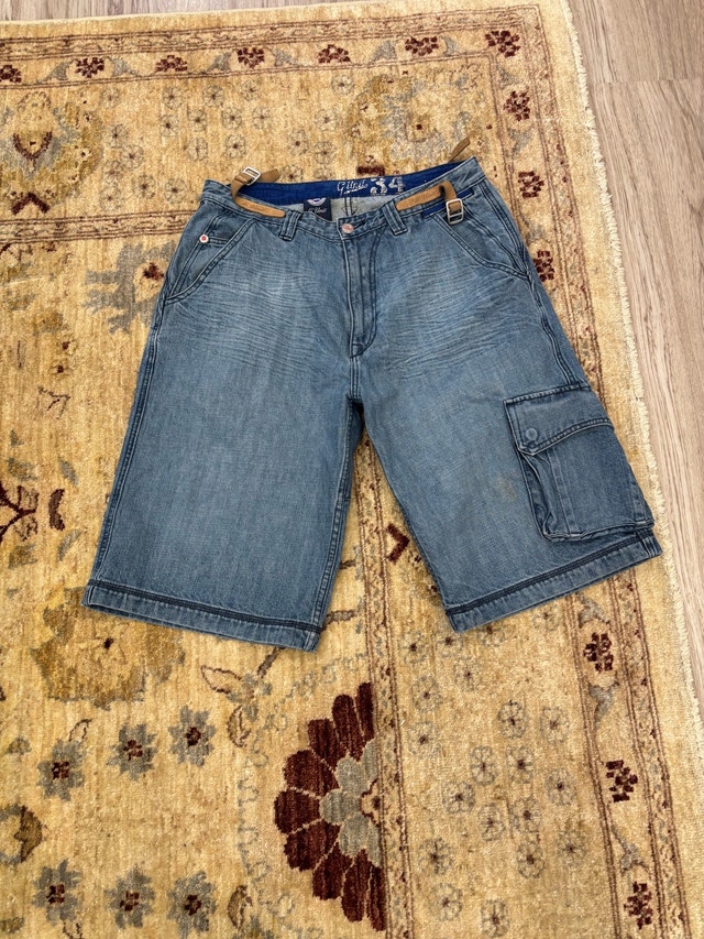 Men's G Unit Denim Cargo Shorts - Size 34 - photo 4