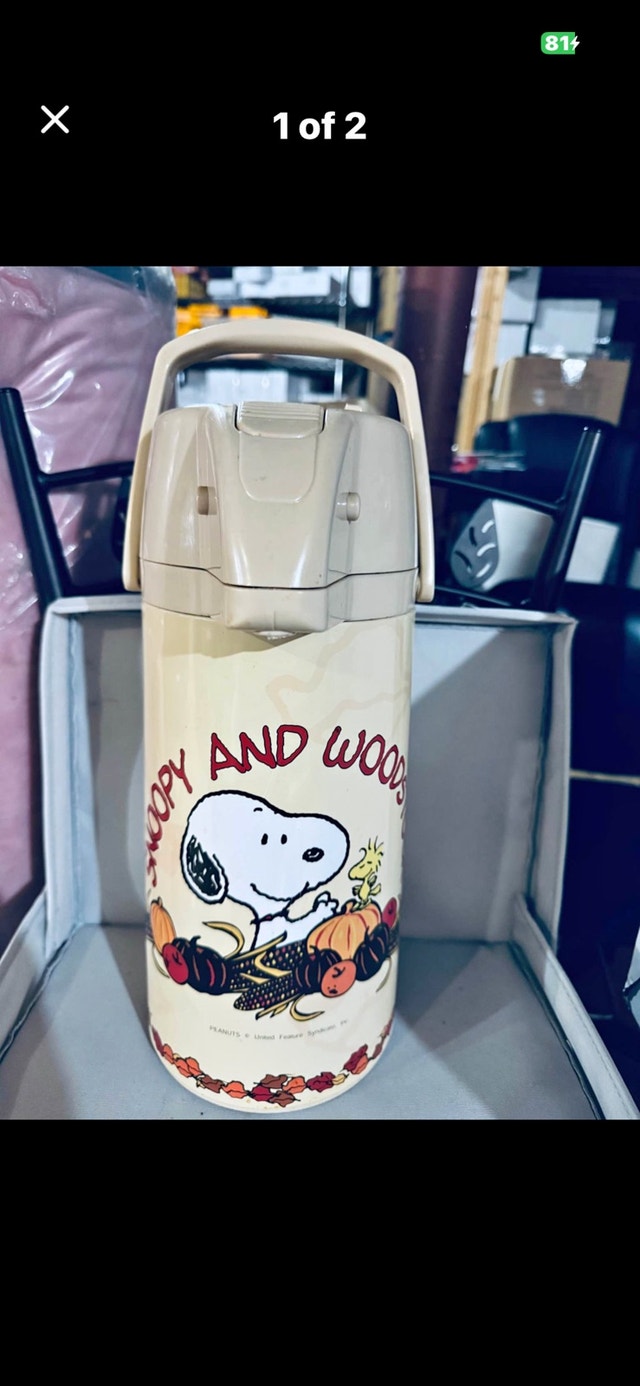 Brand New Snoopy & Woodstock Thermos - Peanuts Fall Harvest