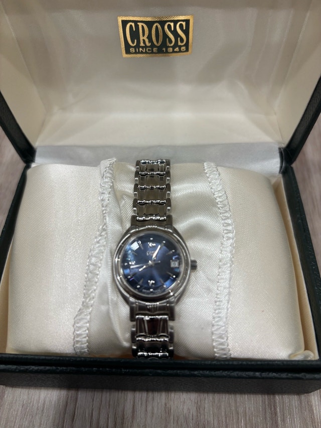 Beautiful Cross Swiss-made Vintage Watch - Blue Dial