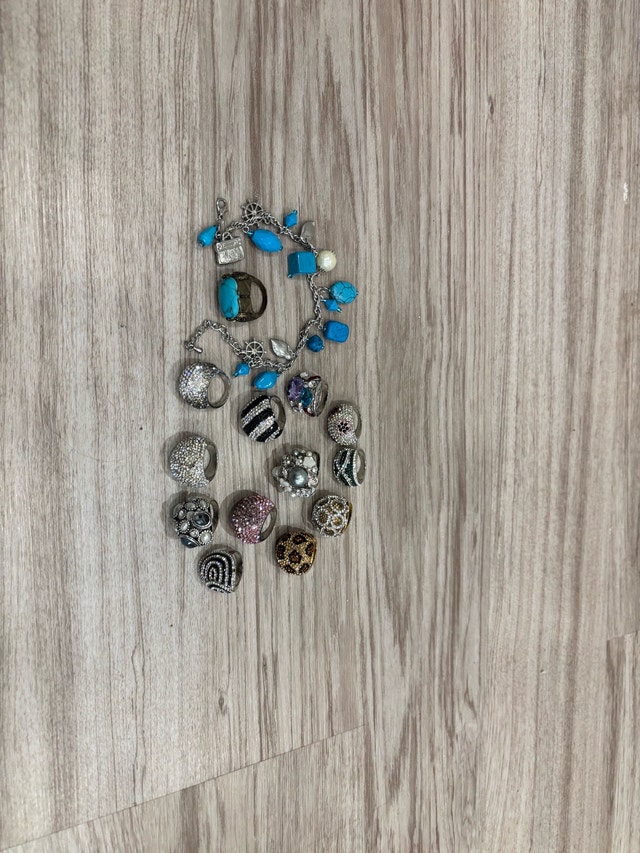 Women's Costume Jewelry Bundle - Rings & Charm Bracelet - photo 2