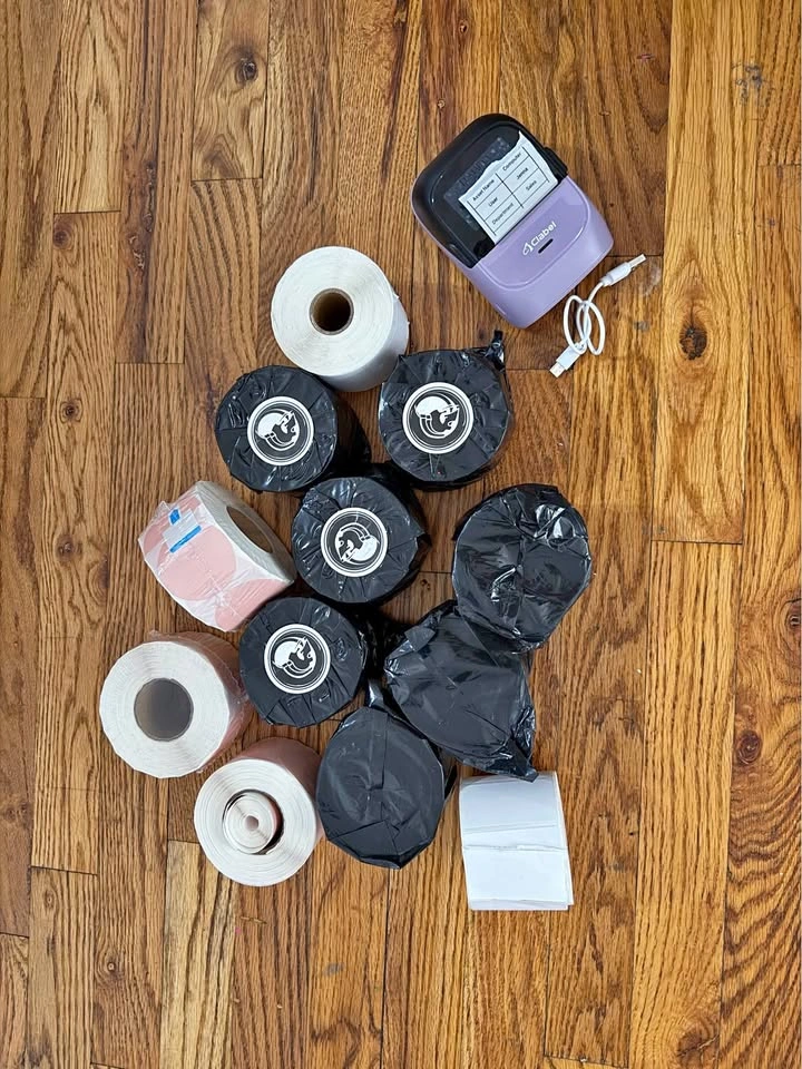 Clabel Mini Label Printer + 13 Rolls (Huge Bundle)