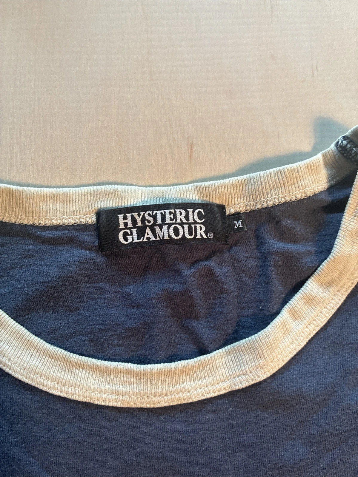 Hysteric Glamour Rock’n’Roll Graphic Ringer T-shirt navy - photo 3
