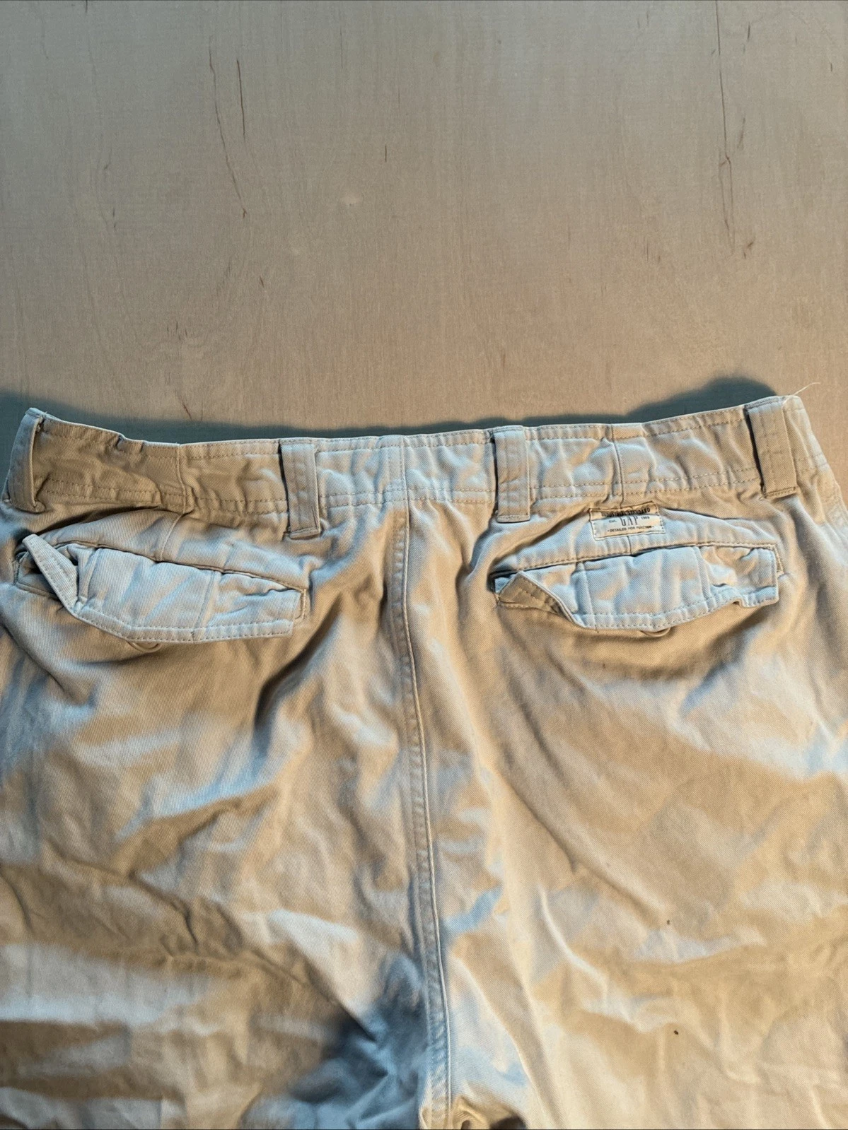 Gap Men's Loose Fit White Cotton Canvas Cargo Pants 36x30 - photo 3