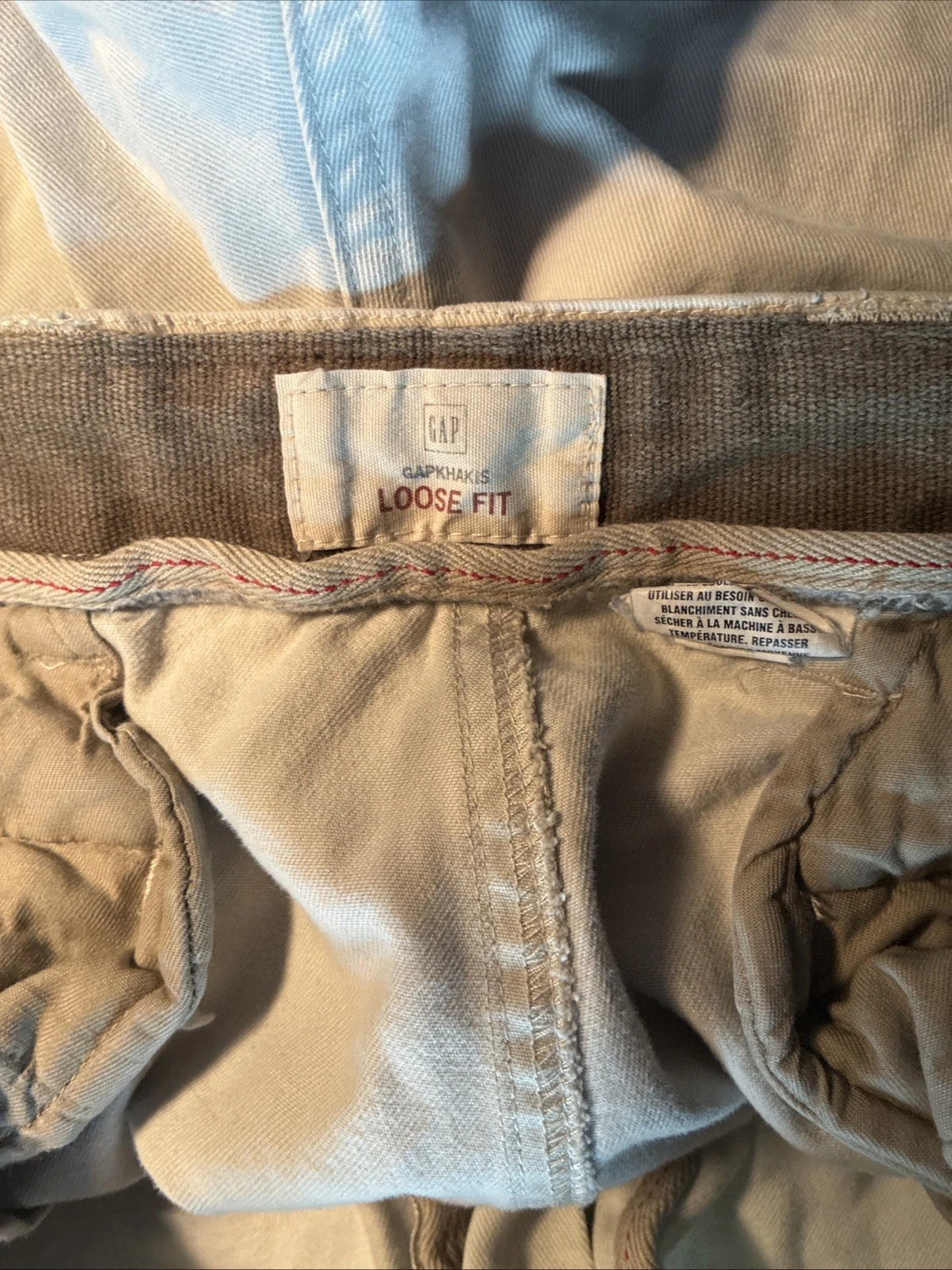 Gap Men's Loose Fit White Cotton Canvas Cargo Pants 36x30 - photo 5