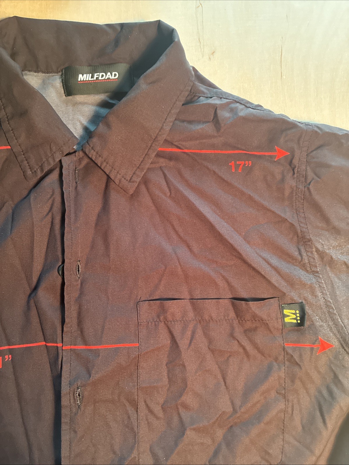Milfdad Button Up Shirt, Measured Graphic - photo 3