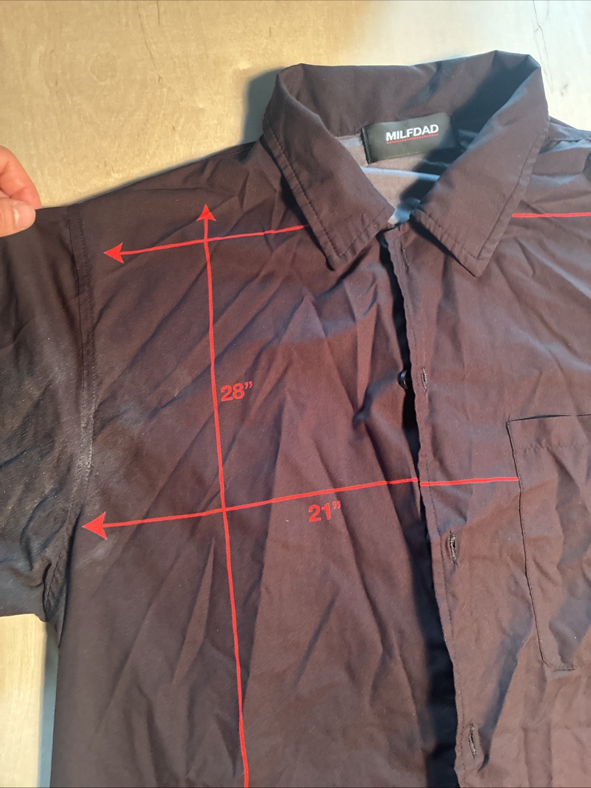 Milfdad Button Up Shirt, Measured Graphic - photo 4