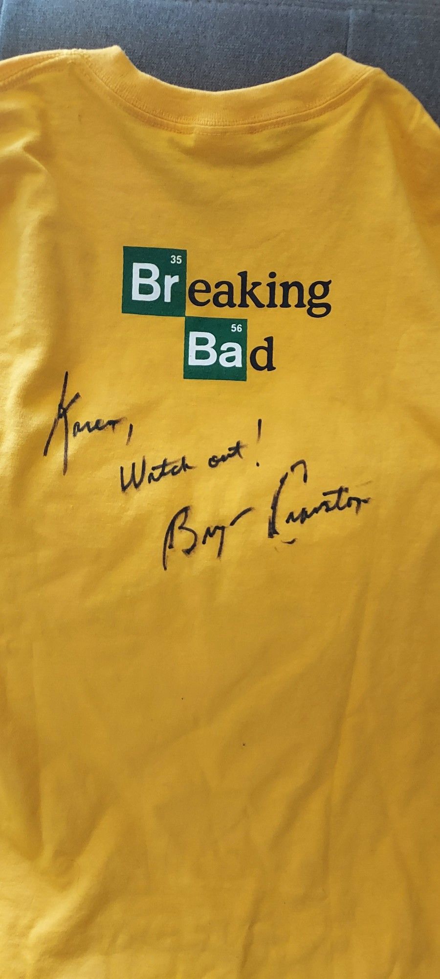 Breaking Bad Los Pollos Hermanos T-Shirt Signed by Bryan Cransto