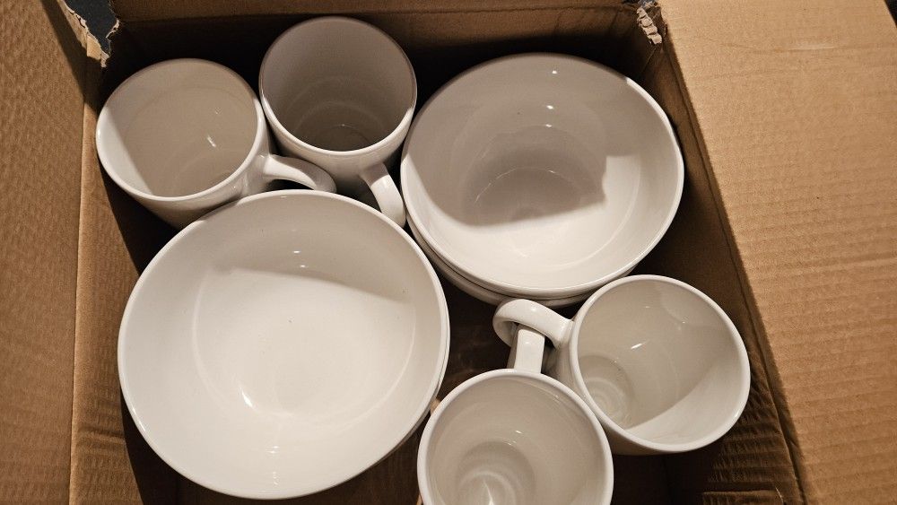 White China Dishes Set