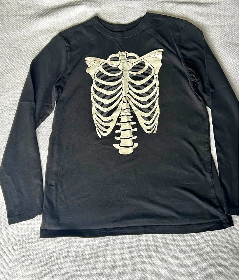 OshKosh B'gosh Black Skeleton Glow in Dark Long Sleeve Shirt Siz