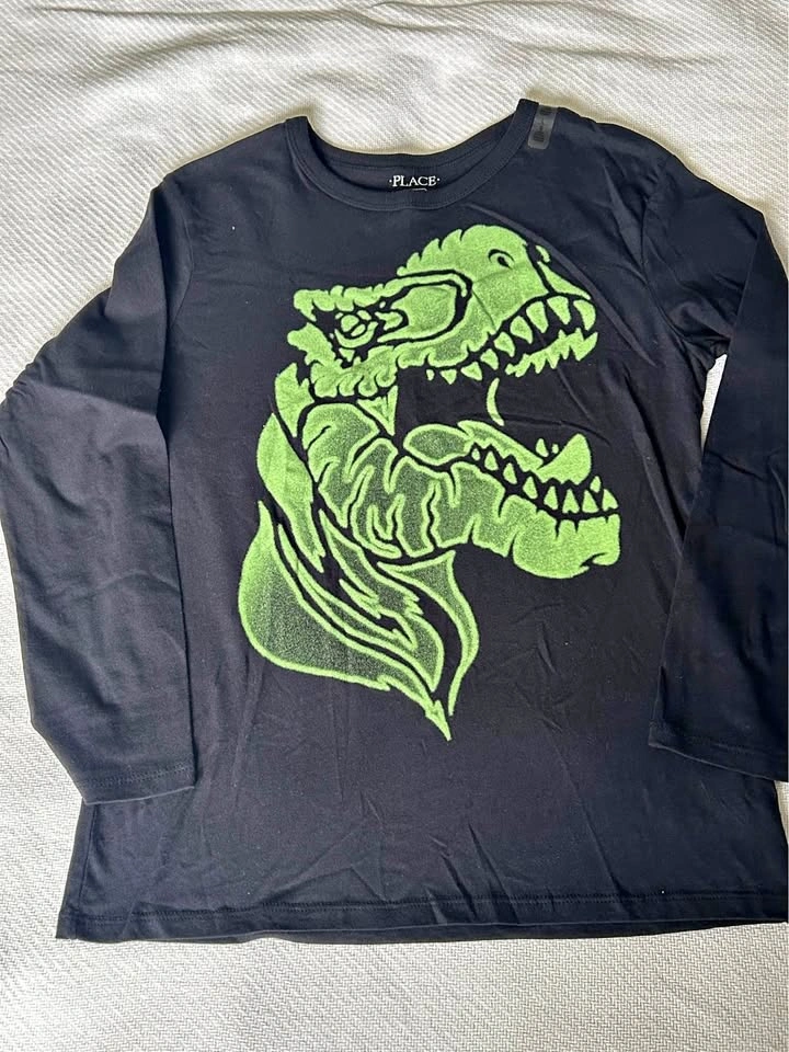 PLACE Long Sleeve Dinosaur Graphic Shirt L (10/12)
