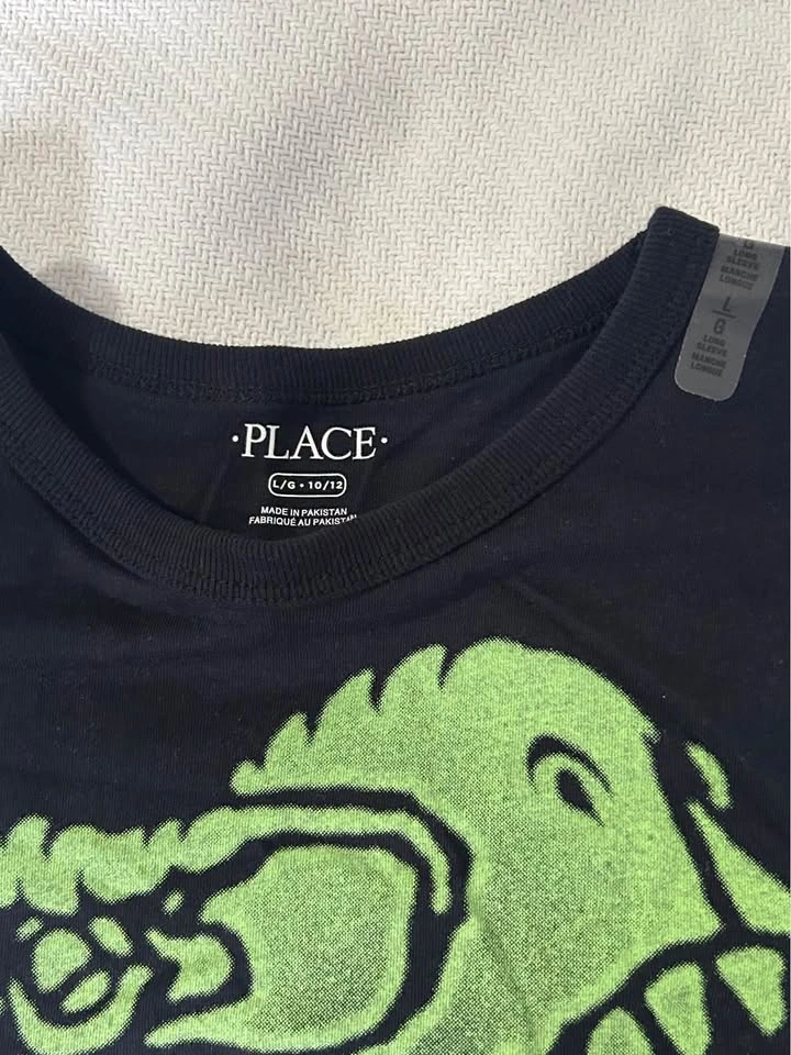 PLACE Long Sleeve Dinosaur Graphic Shirt L (10/12) - photo 3