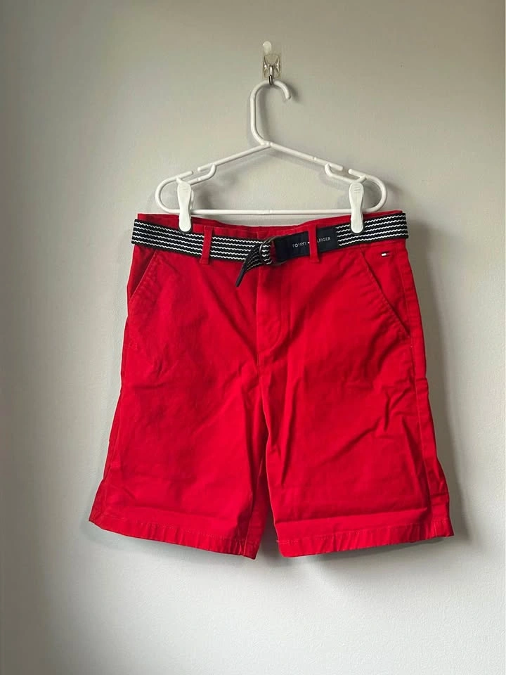 Tommy Hilfiger Red Shorts w/ Belt (Size 14)