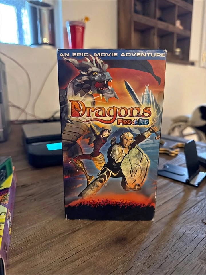 Dragons Fire and Ice VHS Tested Works No mold