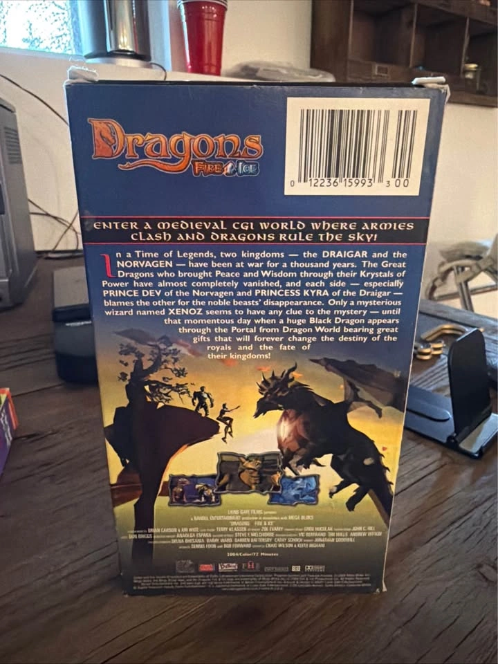 Dragons Fire and Ice VHS Tested Works No mold - photo 2