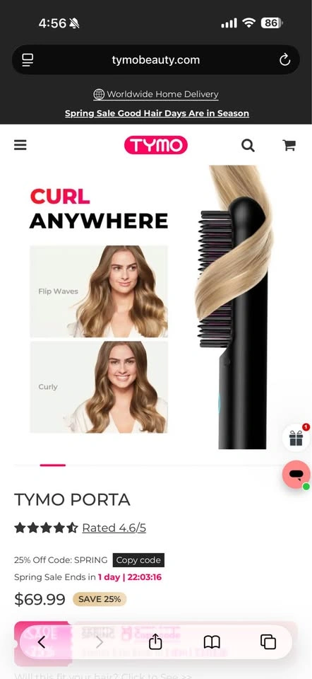 TYMO Portable Cordless Hair Straightener - photo 3