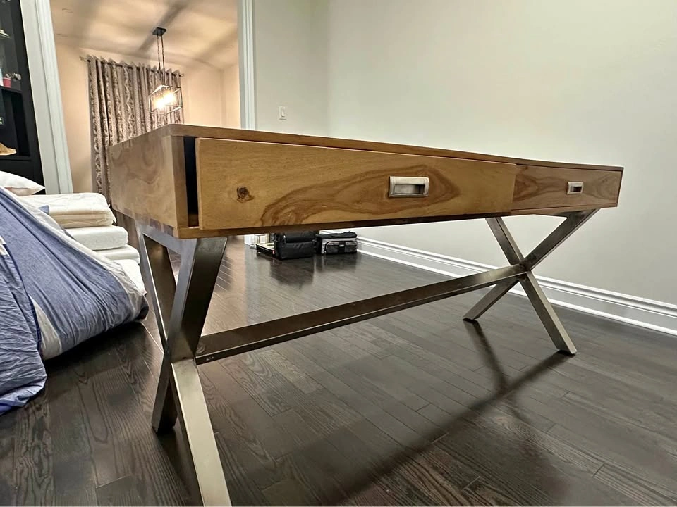 Wood & Metal Desk – 64” Long