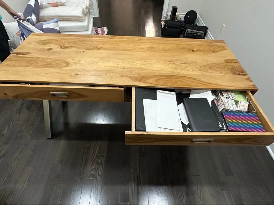 Wood & Metal Desk – 64” Long - photo 3